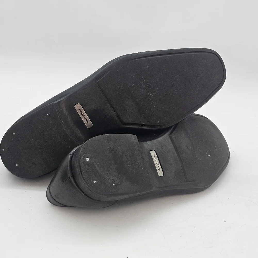 Magnanni Lino Buckle Loafers – Men’s Size 11.5 Black Leather , Made In SPAIN